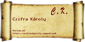Czifra Károly névjegykártya
