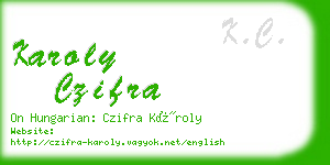 karoly czifra business card